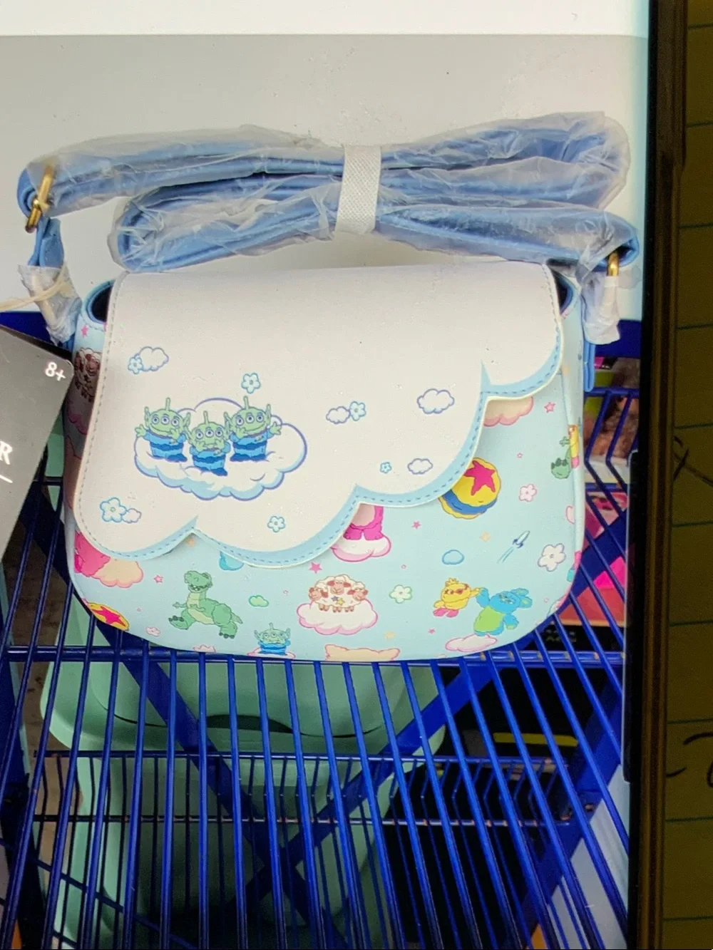 Loungefly Light Blue Cloud Character Crossbody Bag